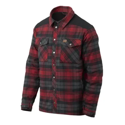 Winter Warden Shirt, Long Sleeve - Slate Crimson Plaid - Helikon-Tex