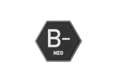 Bloodgroup Hexagon Gummipatch B Neg - JTG