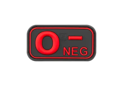 Bloodtype Gummipatch 0 Neg - JTG