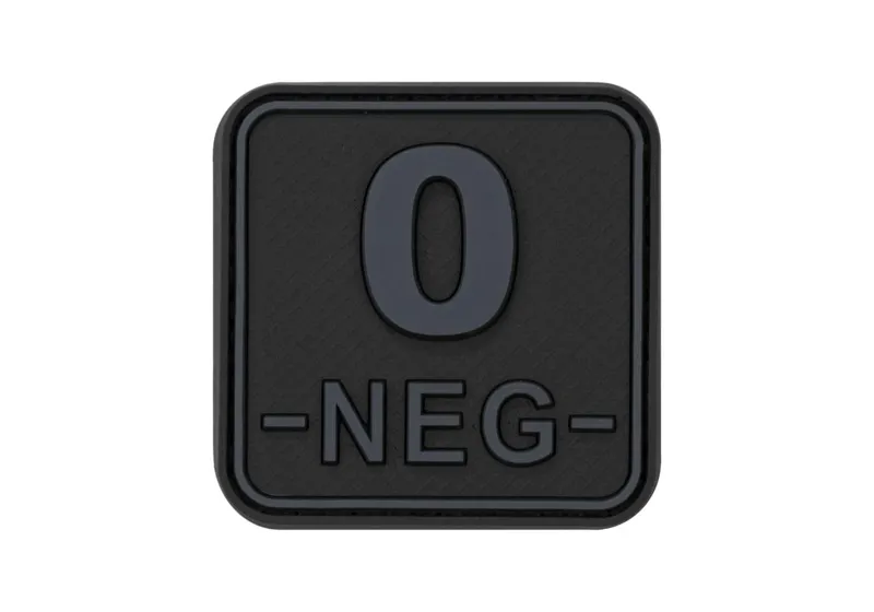 JTG Bloodtype Square Gummipatch 0 Neg