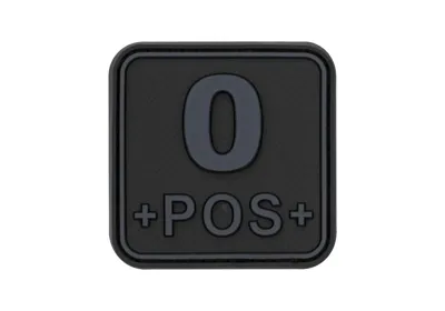 Bloodtype Square Gummipatch 0 Pos - JTG