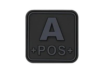 Bloodtype Square Gummipatch A Pos - JTG