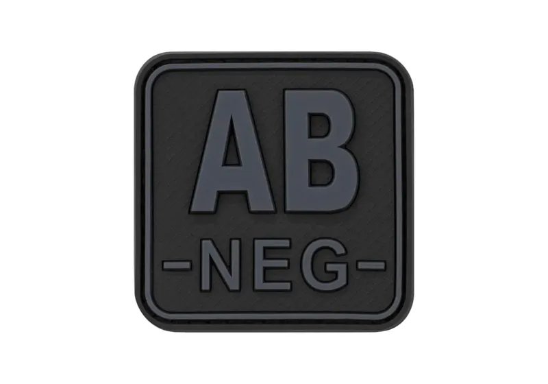 JTG Bloodtype Square Gummipatch AB Neg