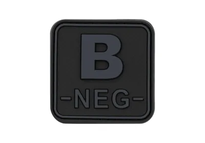 Bloodtype Square Gummipatch B Neg - JTG