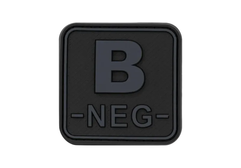 JTG Bloodtype Square Gummipatch B Neg
