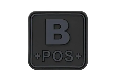 Bloodtype Square Gummipatch B Pos - JTG