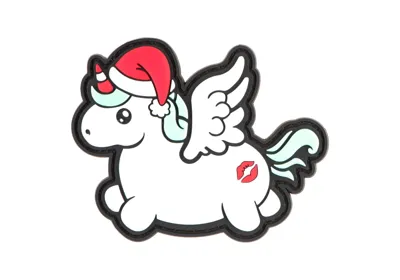 Christmas Unicorn Gummipatch - Multicolor - JTG