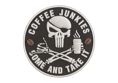 Coffee Junkies Gummipatch - Sort - JTG