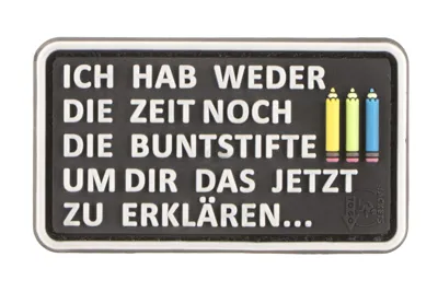 I Don't Have the Time Nor the Crayons Micro Gummipatch - Multicolor - JTG