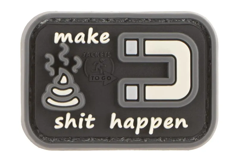 JTG Sh!T Magnet Gummipatch · Negro