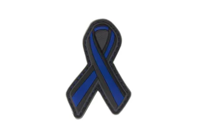 Thin Blå Line Ribbon Gummipatch - Multicolor - JTG