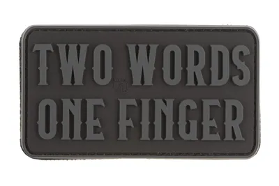 Two Words One Finger Big Gummipatch - JTG