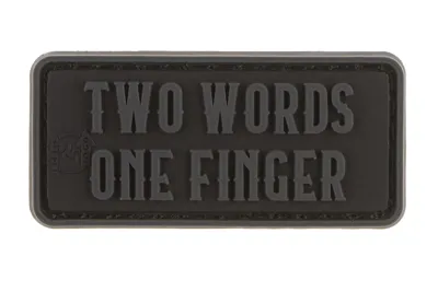 Two Words One Finger Gummipatch - JTG