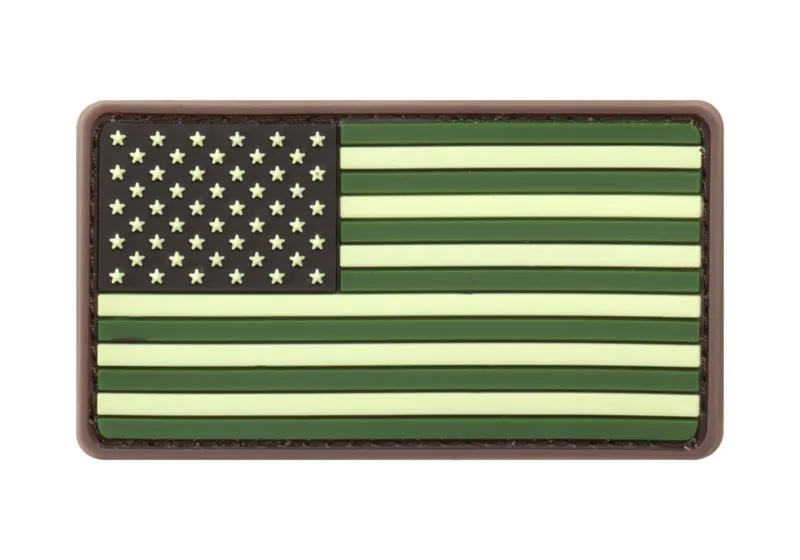 JTG US Flag Gummipatch · Verde / OD