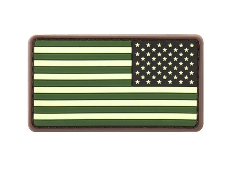 JTG US Flag Gummipatch Reversed · Verde / OD