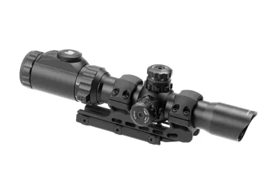 AccuShot 30mm Tube 1-8x28 Kikkertsigte BG4 Reticle - Sort - Leapers