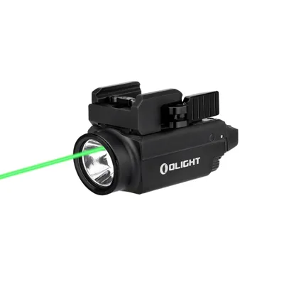 BALDR S Våbenlygte Med Grøn Laser 800 Lumen – Sort - Olight