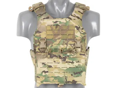QRF Plate Carrier Buckle Up Med AR15/AK-Magasinlomme, Laser-Cut - 8Fields