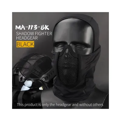 Shadow Balaclava Med Steel Half Fighter Face Mask - Wosport