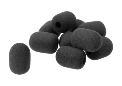 Boom Microphone Foam Windshield 10-PACK - Sort - Sordin