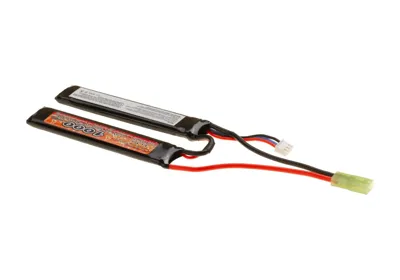 LIPO 7.4V 1000mAh 20C Kolbe Twin Type - Sort - VB Power