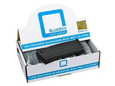 [Bluebox] 10x Mid-Cap Magasin 140 Skud Til M4/M16-SERIEN – Sort - Guarder