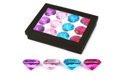 Diamant Facetslebet Glas – 50mm (Flere Farver) - Robetoy