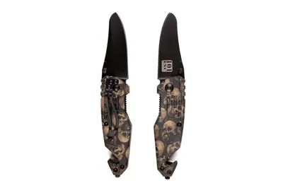 Kniv / Knife Small Skull + Clip - Van Os