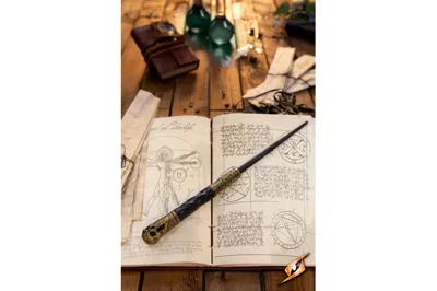 Necromancer Skull Wand – Sort/Guld - Epic Armoury