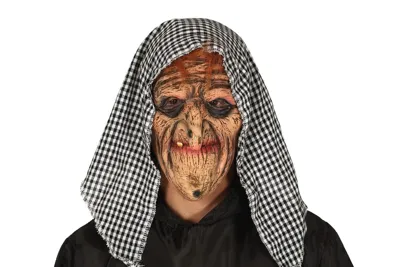 Heks Med Hætte Latex Maske