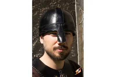 Warrior Helmet Læder Sort – Junior - Epic Armoury