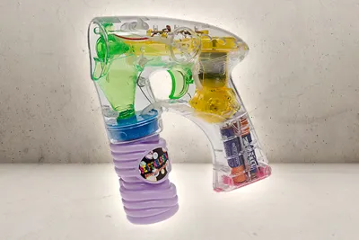 Stor Elektrisk Sæbeboble Pistol Med Lys – Komplet - Robetoy