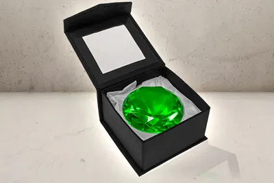 Kæmpe Juvel / Diamant I Grøn – 80mm - Robetoy