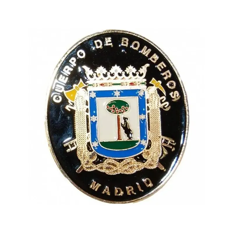 Placa Cartera Metálica Bombero · Negro