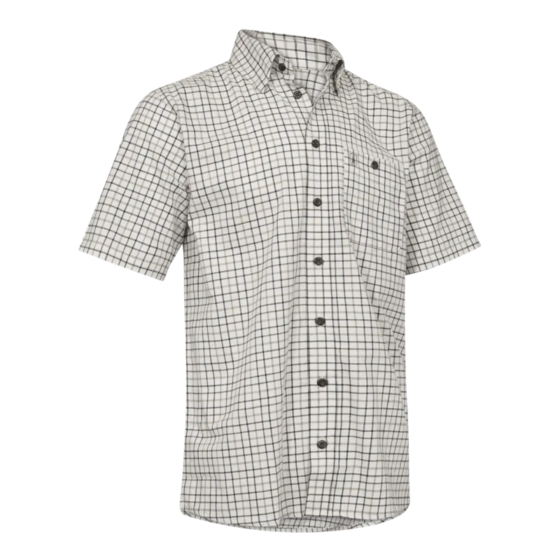 Deerhunter GAVIN Skjorte S/S, Check · Tan / FDE