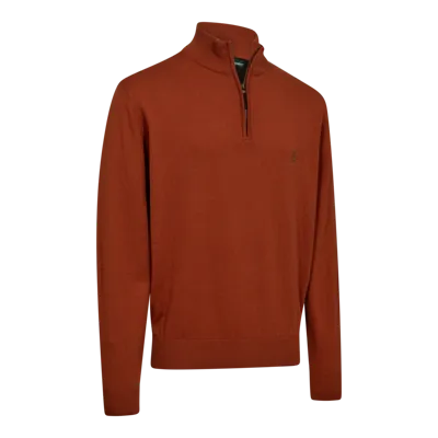 Harrington Strik Med Lynlåshals, Oak Rust Melange - Deerhunter