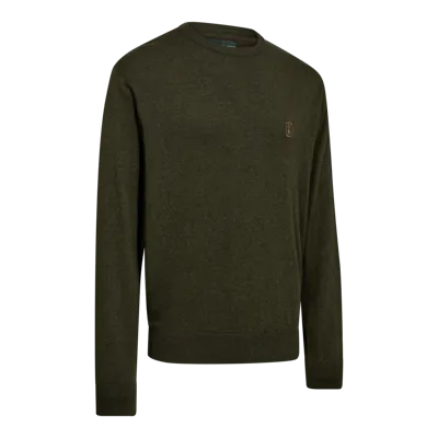 Harrington Strik Med Rund Hals, Forest Ember Melange - Deerhunter