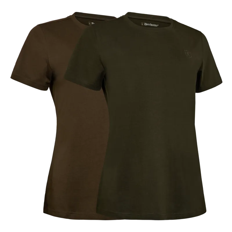 Deerhunter Lady 2-PAK T-Shirts, Fallen Leaf / Timber