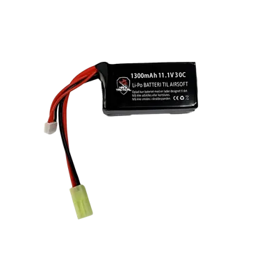 11,1V LIPO, 1300 mAh, PEQ - Hank Tactical