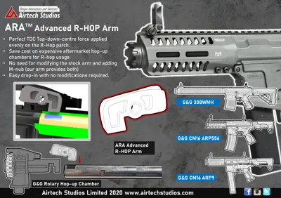 G&g Rotary Hop-Up Kammer - Modified R-Hop Arm - Airtech Studios