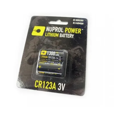 Batteri, Lithium, CR123A, 3V, 2 Stk - Nuprol