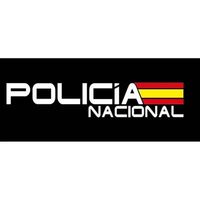 Policía Nacional y Bandera Española