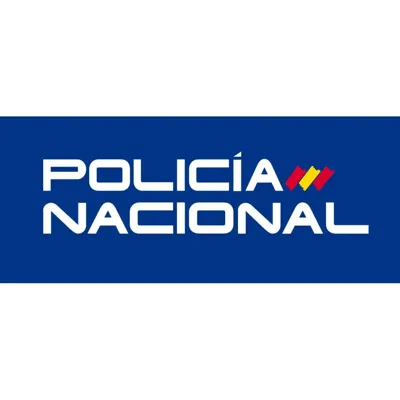 Policía Nacional y Banderita de España
