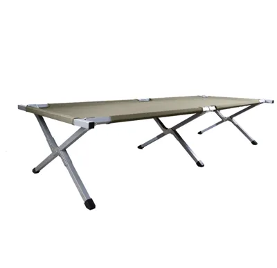 Foldeseng US Type Stål M.ta. 190x65 cm, Oliven - Mil-Tec