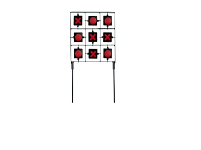 Jordbaseret Tic-Tac-Toe-Mål, Reaktivt Spil Med 9 Mål I Metal - ASG