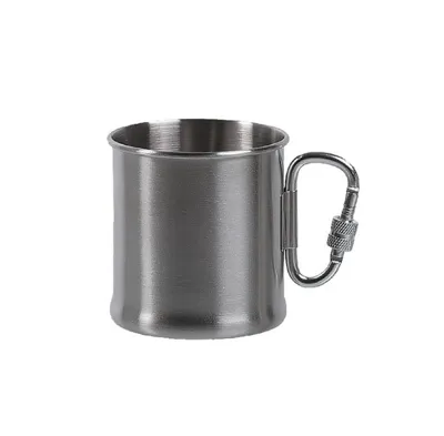 Krus Med Karabinhåndtag Stål, 250 ML - Mil-Tec