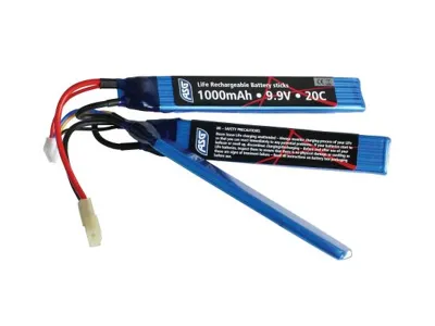 Li-FE 9,9V 1000mAh, 20C, Crane Stock Batteri - ASG