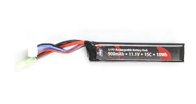 Li-Po 11,1V 900mAh, 15C, Stock Tube, Batteri - ASG