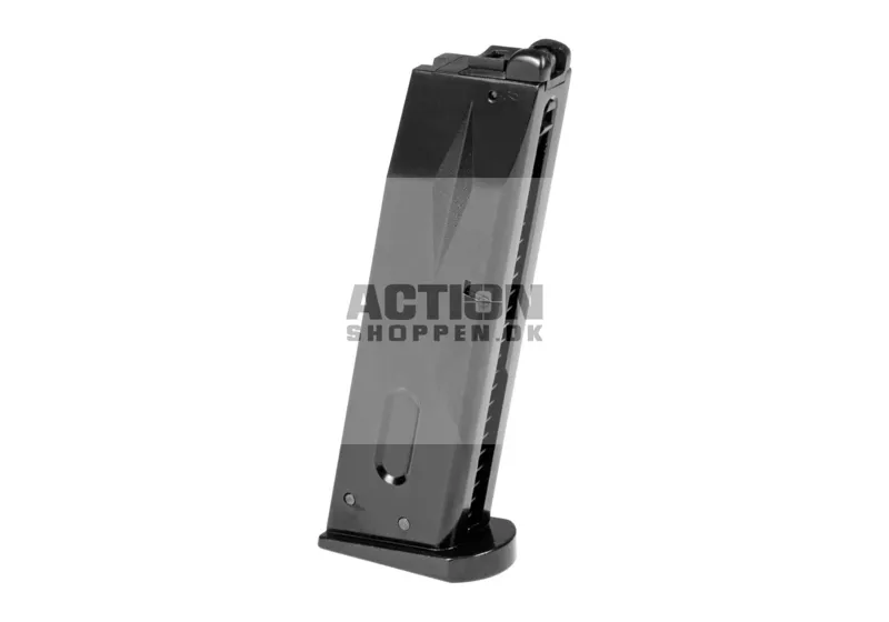 WE Airsoft M9,, Gas, Magasin. Sort