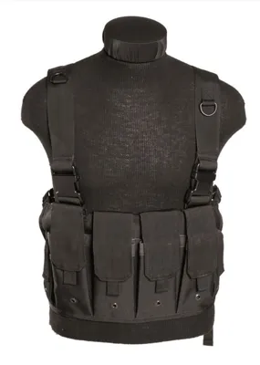 Carrier Chest Rigg Vest, Sort - Mil-Tec